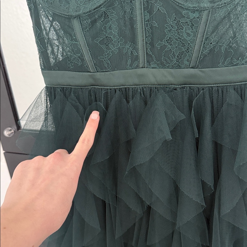 Dark Green Formal Dress - Picture 4 of 9